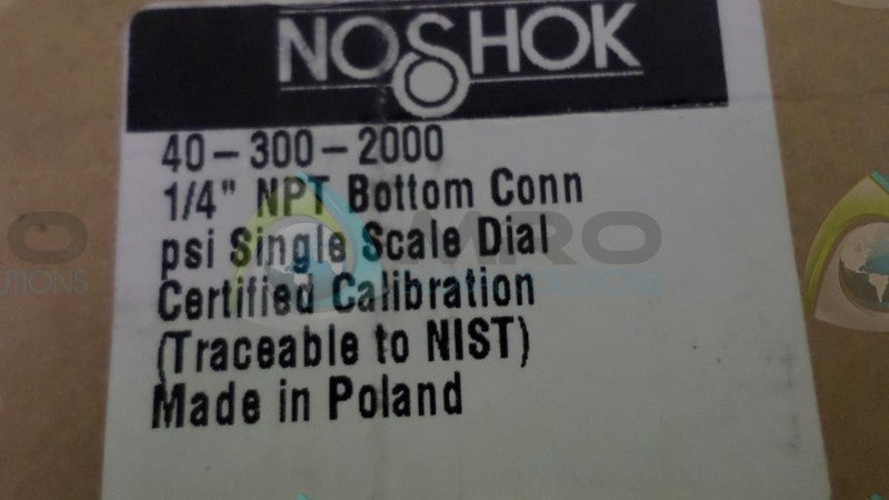 NOSHOK 40-300-2000 BRASS GAUGE  NSMP