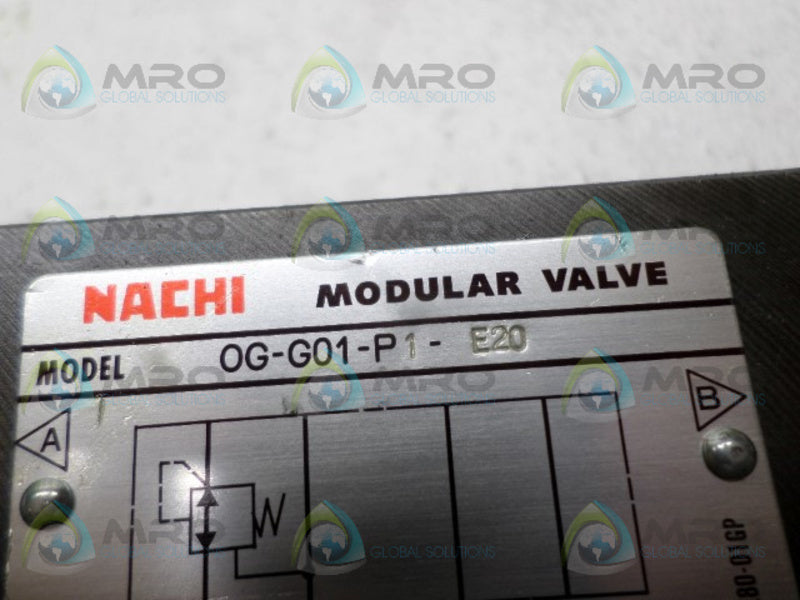 NACHI OG-G01-P1-E20 MODULAR VALVE NSNP