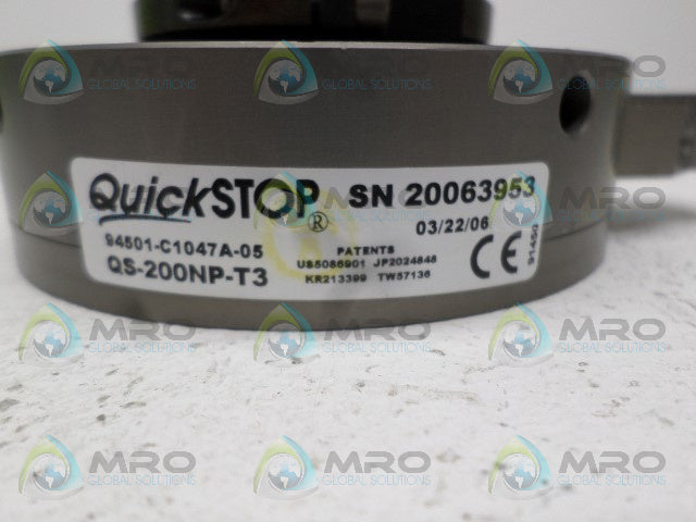 APPLIED ROBOTICS QS-200NP-T3 QUICKSTOP BRAKE UNIT *NEW NO BOX*