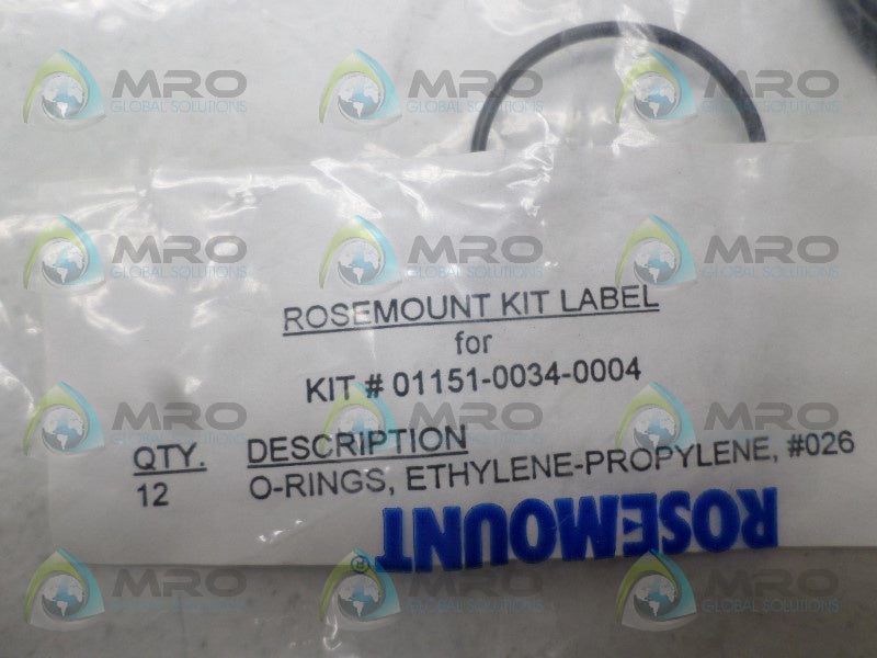 ROSEMOUNT 01151-0034-0004 O-RING (PKG OF 12)  NSMP