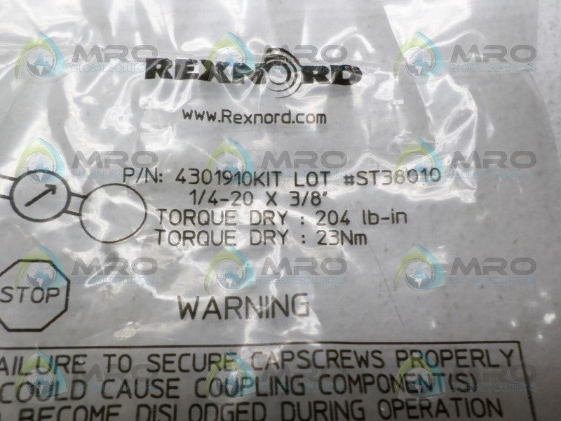 REXNORD 4301910KIT SCREW REPAIR KIT  NSMP