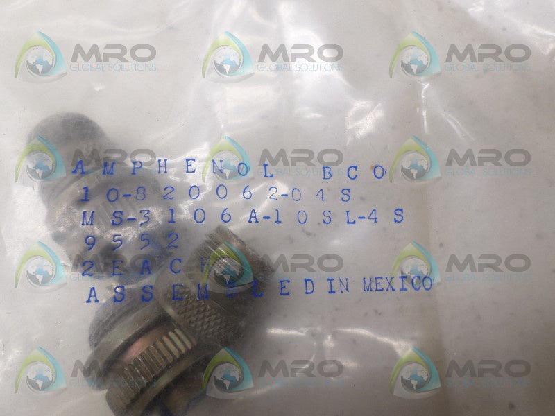 AMPHENOL 10-820062-04S (PKG OF 2)  NSMP