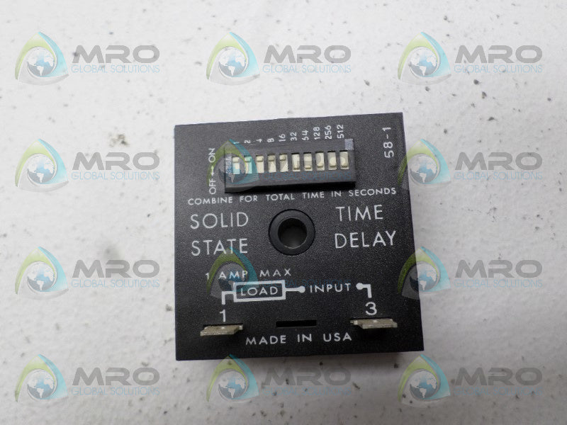 SSAC TDU3000A SOLID STATE TIMER 1-1023 SEC. *USED*