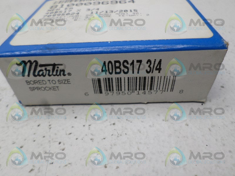 MARTIN 40BS17 3/4" SPROCKET * FACTORY SEALED *
