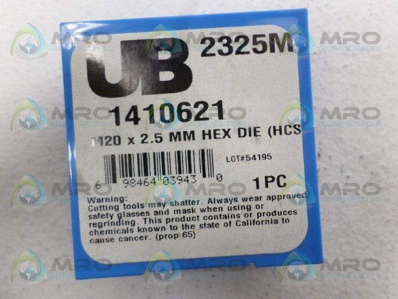 UNION BUTTERFIELD 1410621 2325M M20 HEXAGON DIE 2.5MM  NSMP
