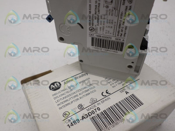 ALLEN BRADLEY 1489-A3D070 SER. A CIRCUIT BREAKER 7A  NSMP