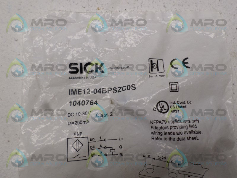 SICK IME12-04BPSZC0S PROXIMITY SENSOR *NEW IN FACTORY BAG*