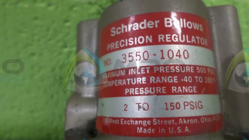 SCHRADER 3550-1040 REGULATOR (AS PICTURED)  UNMP