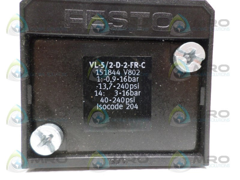 FESTO VL-5/2-D-2-FR-C PNEUMATIC VALVE *NEW NO BOX*