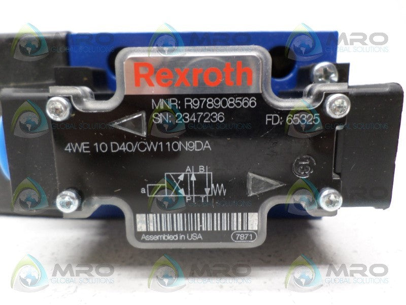 REXROTH 4WE10D40/CW110N9DA DIRECTIONAL SOLENOID VALVE *NEW NO BOX*