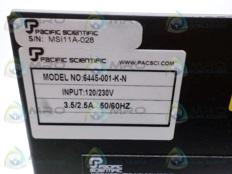 PACIFIC SCIENTIFIC 6445-001-K-N STEPPING MOTOR DRIVE CONTROLLER *NEW NO BOX*