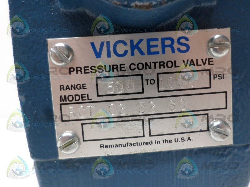 VICKERS RCT03D230 PRESSURE CONTROL VALVE *NEW NO BOX*