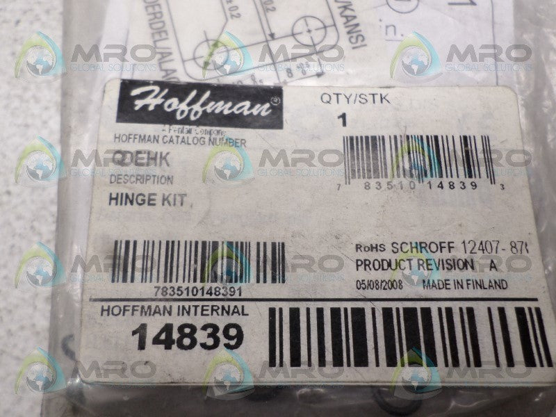 HOFFMAN QDEHK HINGE KIT  NSMP