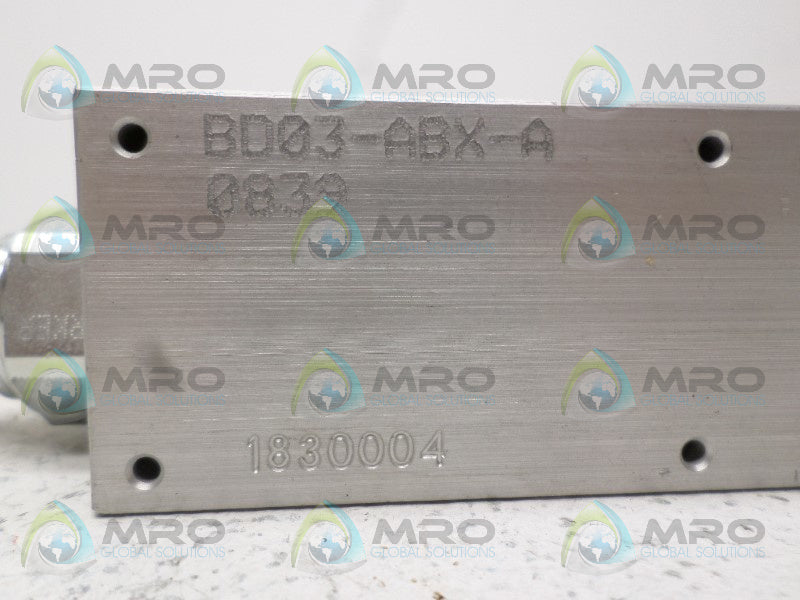 PARKER BD03-ABX-A P10-2 HYDRAULIC VALVE MANIFOLD *NEW NO BOX*