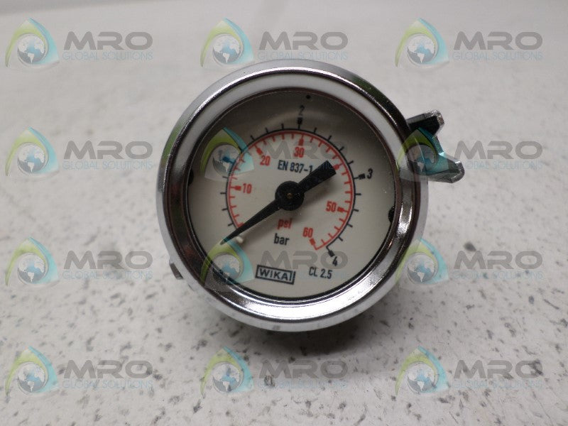 WIKA EN837-1 PRESSURE GAUGE 0-60PSI *NEW NO BOX*