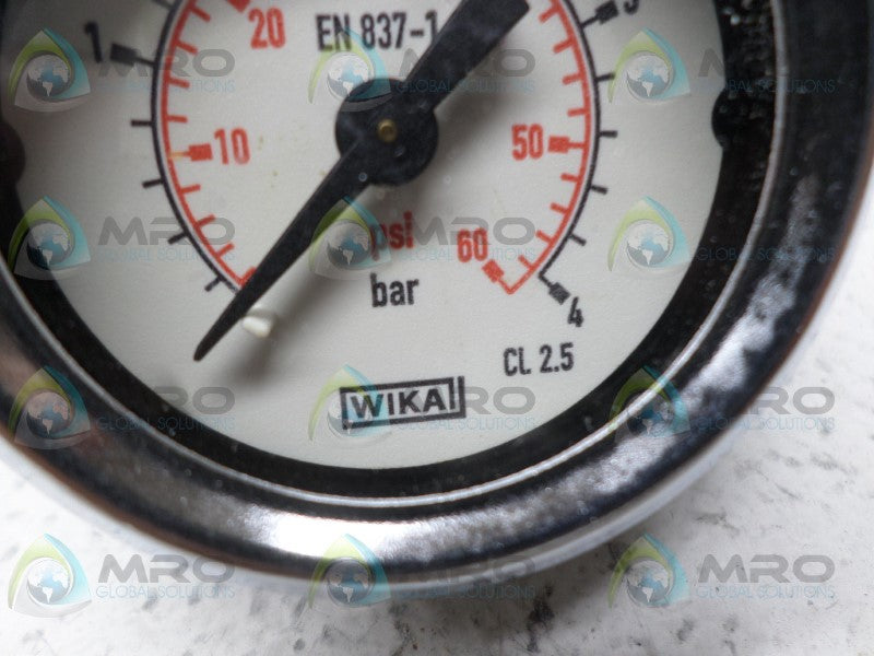 WIKA EN837-1 PRESSURE GAUGE 0-60PSI *NEW NO BOX*