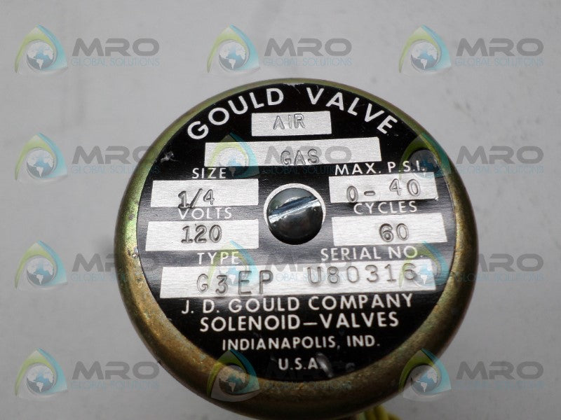 GOULD G3EP SOLENOID VALVE 120V *NEW NO BOX*