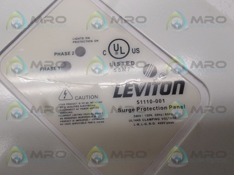 LEVITON 51110-001 SURGE PROTECTION PANEL *NEW NO BOX*