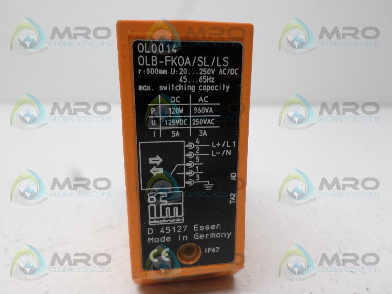 IFM EFECTOR OL0014 PHOTOELECTRIC DIFFUSE SENSOR *NEW NO BOX*