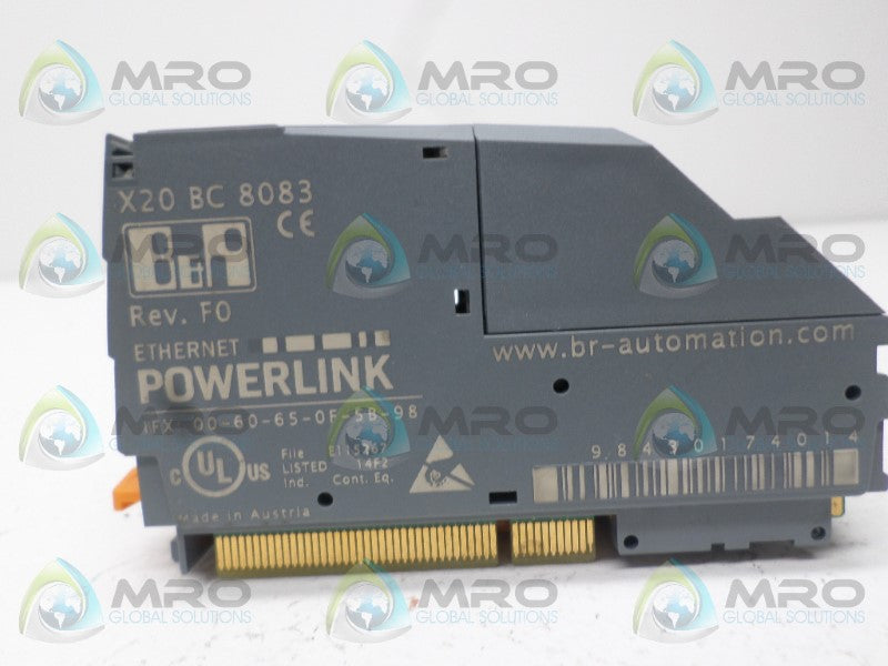 B&R AUTOMATION X20BC8083 ETHERNET POWERLINK BUS MODULE *NEW NO BOX*