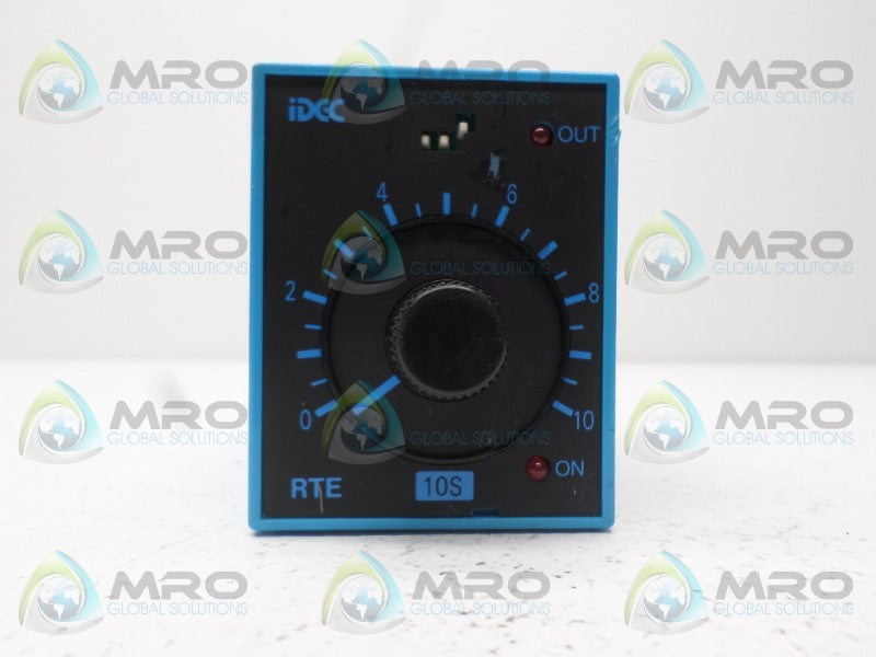 IDEC RTE-BN1 ELECTRONIC TIMER 0-10 SEC. 120VAC *USED*