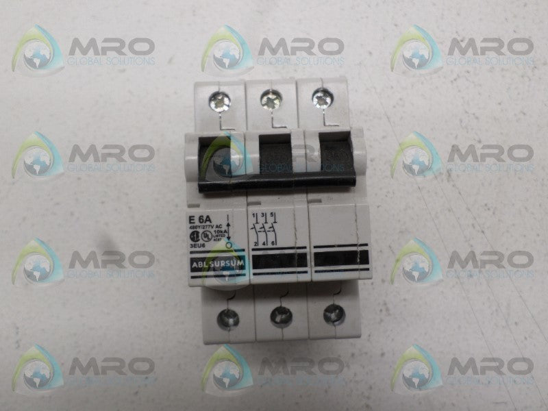 ABL SURSUM 3EU6 CIRCUIT BREAKER 6A  UNMP
