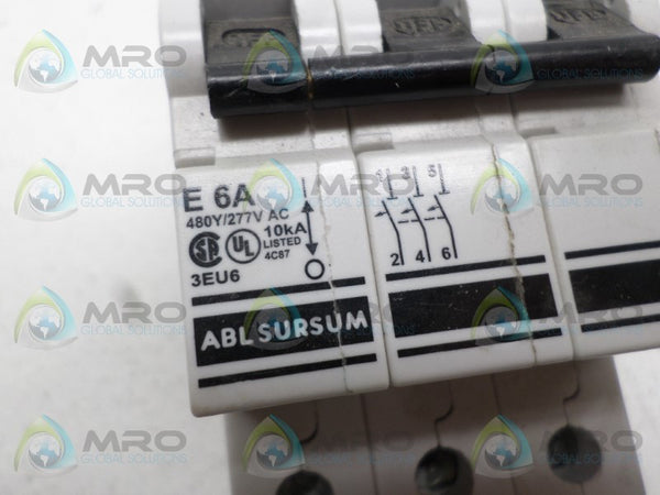 ABL SURSUM 3EU6 CIRCUIT BREAKER 6A  UNMP