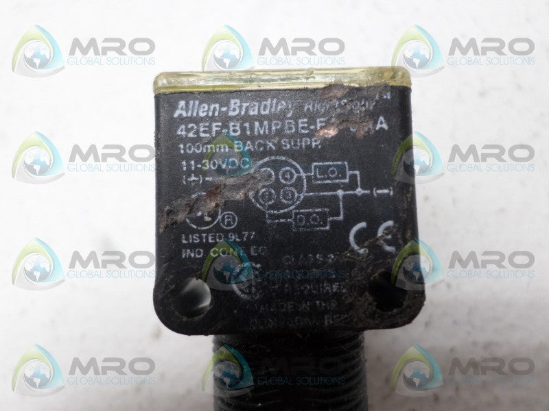 ALLEN BRADLEY 42EF-B1MPBE-F4 PHOTOELECTRIC SENSOR SER. A UNMP