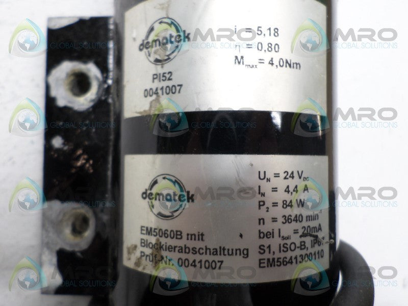 DEMATEK EM5060B MOTOR *USED*