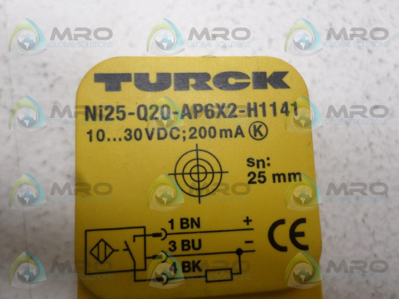 TURCK Ni25-Q20-AP6X2-H1141 PROXIMITY SENSOR *NEW NO BOX*