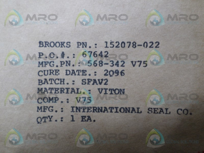 INTERNATIONAL SEAL 152078-022 SEAL KIT  NSMP