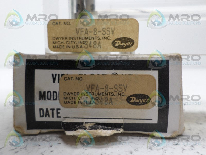 DWYER VFA-8-SSV FLOWMETER *NEW IN BOX*
