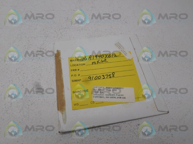 FISHER 16A1940X012 SHIM GASKET  NSMP
