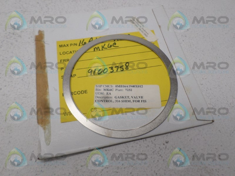 FISHER 16A1940X012 SHIM GASKET  NSMP