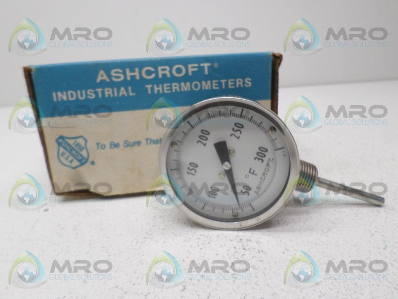 ASHCROFT 30EI60L025-50/300F BIMETAL THERMOMETER 3"  NSMP