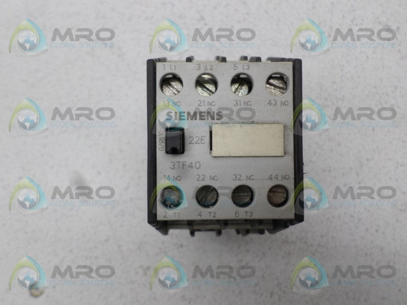 SIEMENS 3TF4022-0A CONTACTOR 24V  UNMP