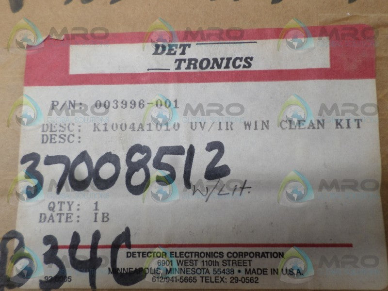 DET-TRONICS 003996-001 UV/IR WIN CLEAN KIT  NSFS