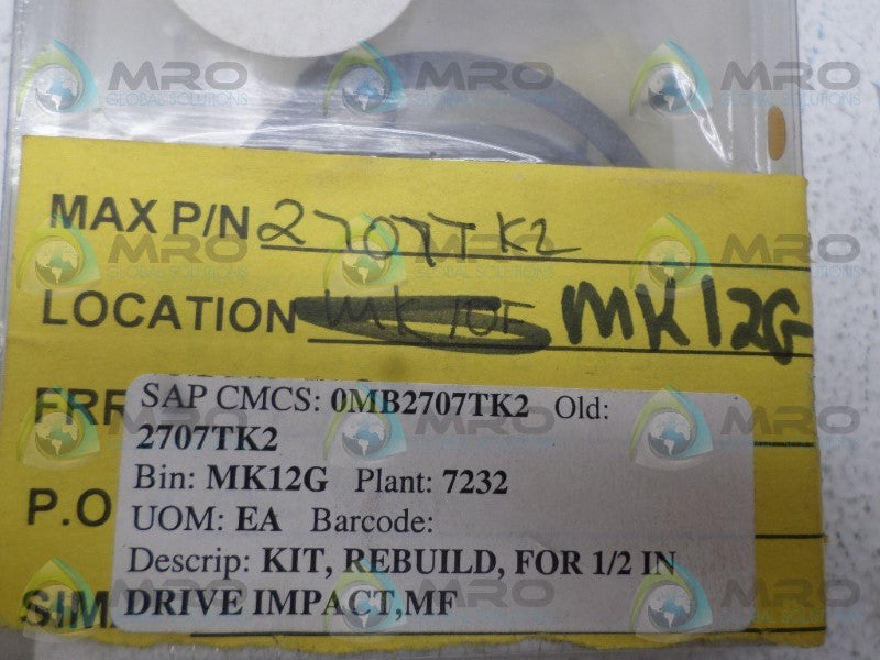 INGERSOLL RAND 2707TK2 REBUILD KIT * NEW IN ORIGINAL PACKAGE *