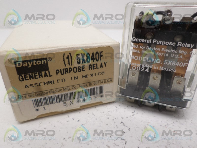 DAYTON 5X840F RELAY 24VAC *NEW IN BOX*