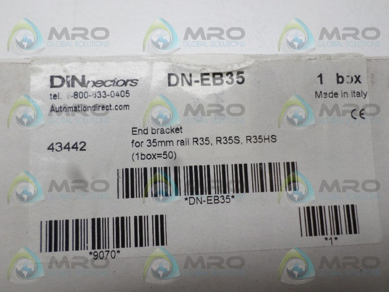 AUTOMATION DIRECT DN-EB35 END BRACKET (PKG OF 50) *FACTORY SEALED*