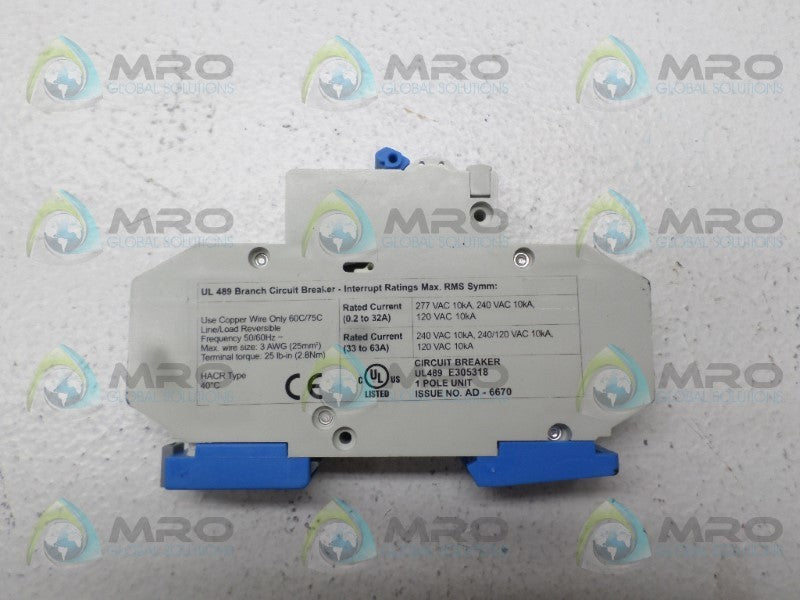 ALTECH 1DU15L CIRCUIT BREAKER 15A  NSNP