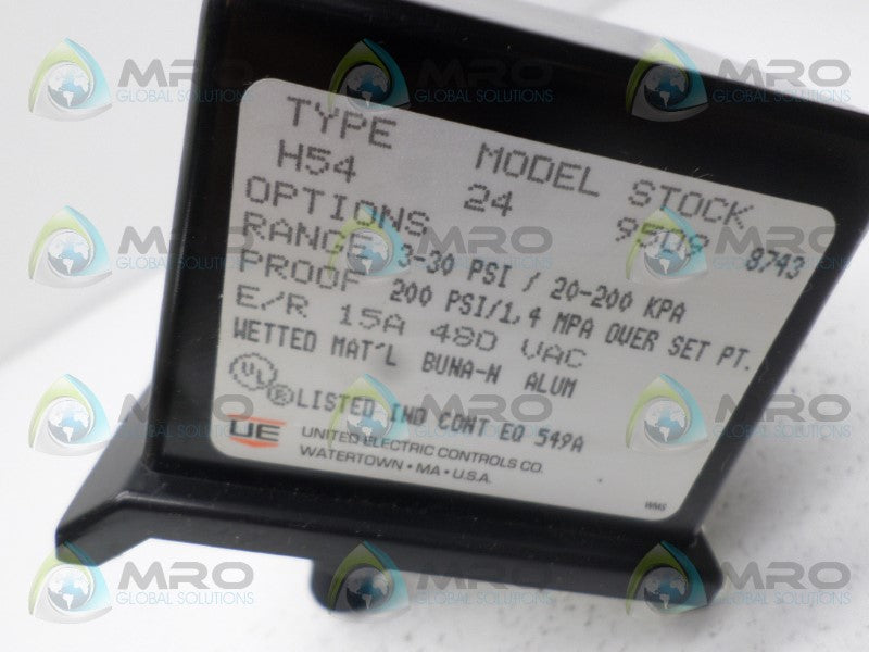 UNITED ELECTRIC H54-24 PRESSURE SWITCH *NEW NO BOX*