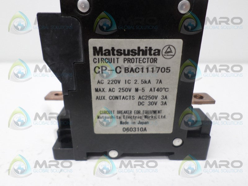 MATSUSHITA CP-C BAC111705 CIRCUIT PROTECTOR *NEW NO BOX*