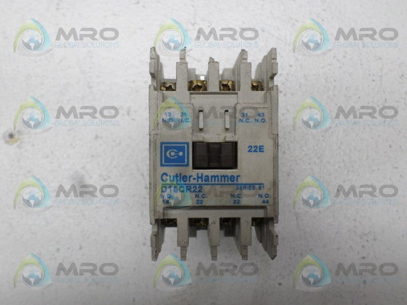 CUTLER HAMMER D15CR22 CONTACTOR 110/120V  UNMP
