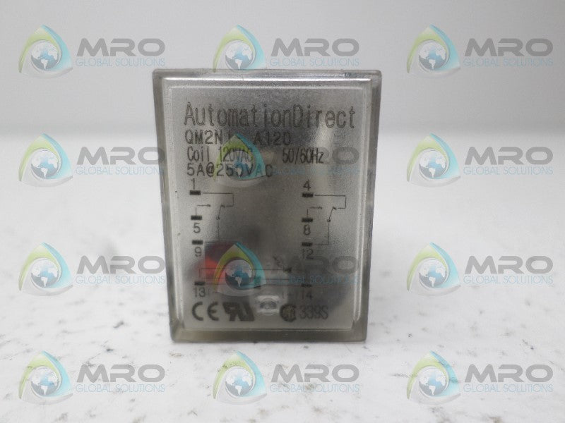 AUTOMATION DIRECT QM2N1-A120 RELAY 120VAC *USED*