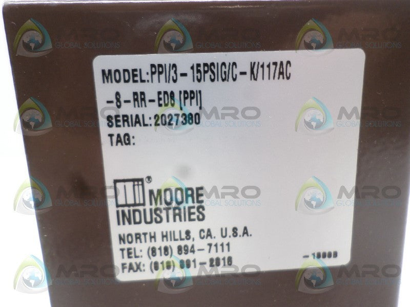 MOORE PPI/3-15PSIG/C-K/117AC-S-RR-ED8 PNEUMATIC LINEAR INTEGRATOR NSNP