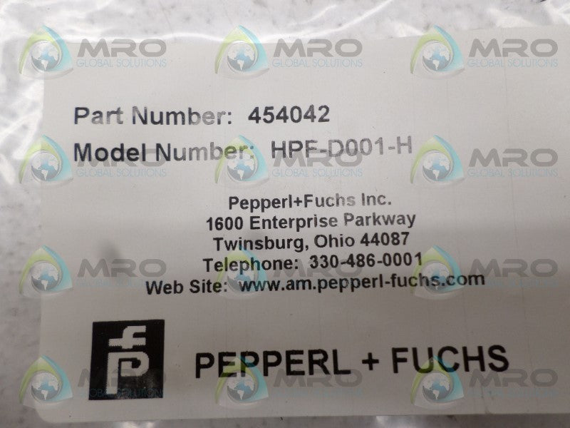 PEPPERL+FUCHS HPF-D001-H 454042 SENSOR *NEW NO BOX*