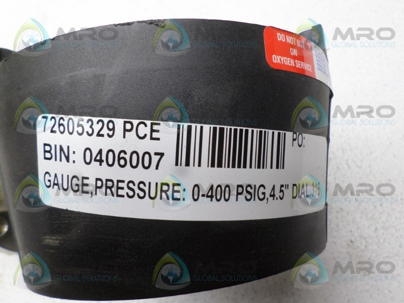 WIKA 72605329 PRESSURE GAUGE 0-400 PSI NSNP