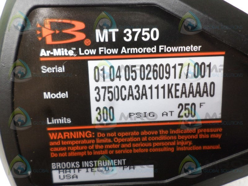 BROOKS 3750CA3A111KEAAAA0 ARMORED FLOW METER  NSNP