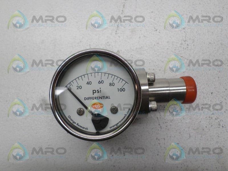 ORANGE RESEARCH 1502DG-1C-2.5BB PRESSURE GAUGE 0-100 PSI  NSNP